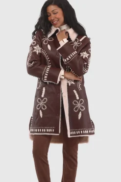 Merino Shearling Lamb Stroller With Embroidery