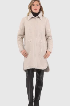 Merino Shearling Lamb Stroller With Embroidery