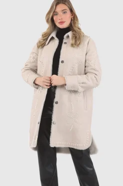 Merino Shearling Lamb Stroller With Embroidery