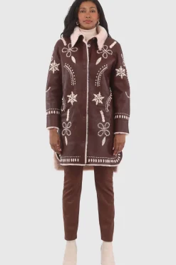 Merino Shearling Lamb Stroller With Embroidery