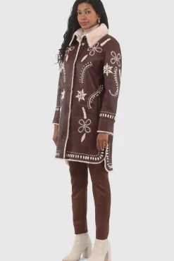 Merino Shearling Lamb Stroller With Embroidery