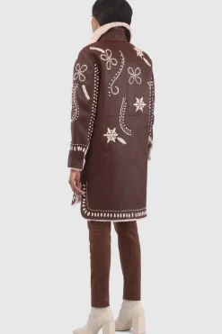 Merino Shearling Lamb Stroller With Embroidery