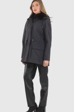 Parka With Detachable Hood And Select Shearling Lamb Collar, Removable Vest (2 Pcs)