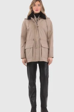 Parka With Detachable Hood And Select Shearling Lamb Collar, Removable Vest (2 Pcs)