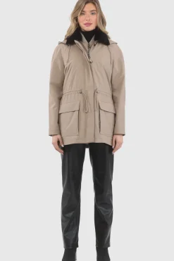 Parka With Detachable Hood And Select Shearling Lamb Collar, Removable Vest (2 Pcs)