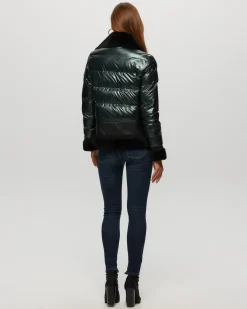 Quilted Jacket With Merino Shearling Lamb Trim