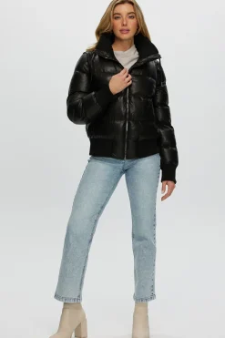 Quilted Leather Jacket With Detachable Sleeves