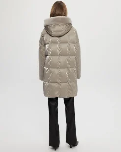 Quilted Parka With Select Shearling Lamb Hood Trim