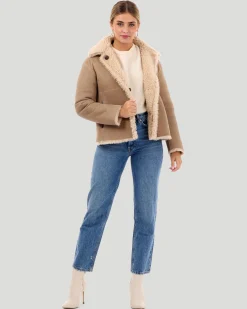 Reversible Long Hair Shearling Lamb Jacket