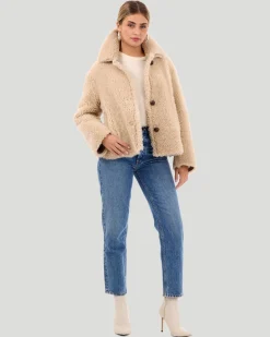 Reversible Long Hair Shearling Lamb Jacket