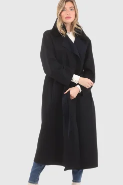 Reversible Loro Piana Wool Coat With Detachable Select Shearling Lamb Collar, Belt