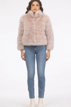 Reversible Merinillo Shearling Lamb Jacket With Cropped Sleeves