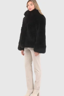 Reversible Merinillo Shearling Lamb Chevron Jacket With Horizontal Bottom