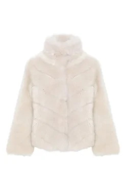 Reversible Merinillo Shearling Lamb Chevron Jacket With Horizontal Bottom