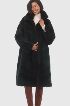 Reversible Merino Shearling Lamb Chevron Short Coat