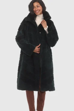 Reversible Merino Shearling Lamb Chevron Short Coat