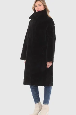 Reversible Merino Shearling Lamb Chevron Short Coat