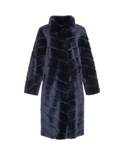 Reversible Merino Shearling Lamb Chevron Short Coat