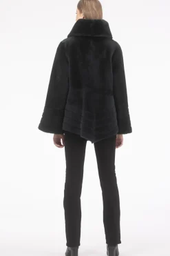 Reversible Merino Shearling Lamb Jacket, Hood