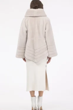 Reversible Merino Shearling Lamb Jacket, Hood