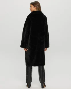 Reversible Merino Shearling Lamb Chevron Short Coat