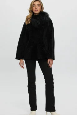 Reversible New Zealand Shearling Lamb Jacket With Select Mongolian Lamb Collar