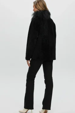 Reversible New Zealand Shearling Lamb Jacket With Select Mongolian Lamb Collar