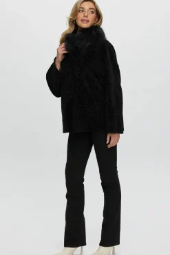 Reversible New Zealand Shearling Lamb Jacket With Select Mongolian Lamb Collar