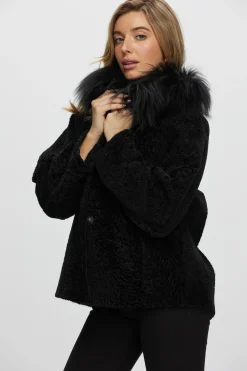 Reversible New Zealand Shearling Lamb Jacket With Select Mongolian Lamb Collar