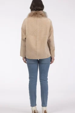 Reversible New Zealand Shearling Lamb Jacket With Select Mongolian Lamb Collar