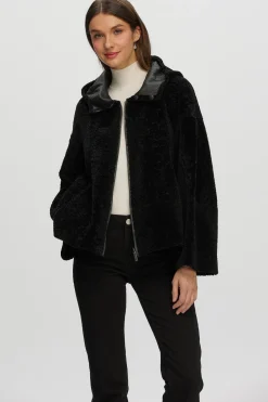 Reversible New Zealand Shearling Lamb Zip Parka