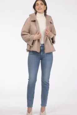 Reversible New Zealand Shearling Lamb Zip Parka