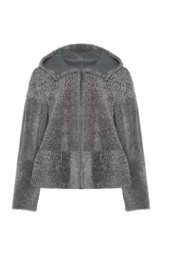 Reversible New Zealand Shearling Lamb Zip Parka