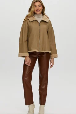 Reversible New Zealand Shearling Lamb Zip Parka