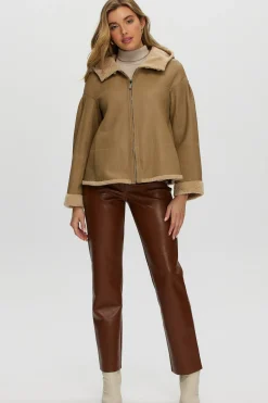 Reversible New Zealand Shearling Lamb Zip Parka