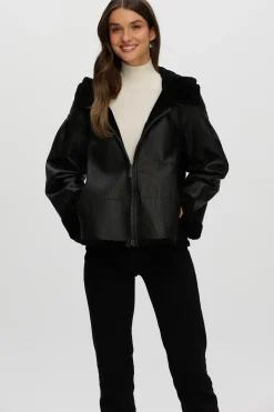 Reversible New Zealand Shearling Lamb Zip Parka