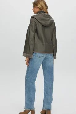 Reversible New Zealand Shearling Lamb Zip Parka