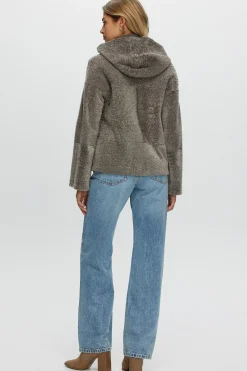 Reversible New Zealand Shearling Lamb Zip Parka