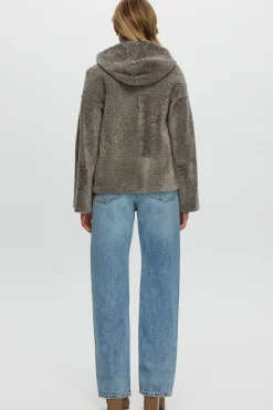 Reversible New Zealand Shearling Lamb Zip Parka