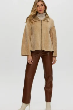 Reversible New Zealand Shearling Lamb Zip Parka