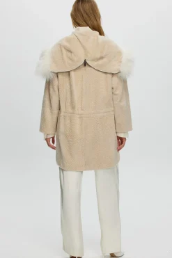 Reversible New Zealand Shearling Lamb Stroller With Select Mongolian Lamb Hood Trim