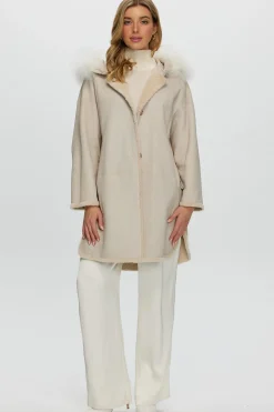 Reversible New Zealand Shearling Lamb Stroller With Select Mongolian Lamb Hood Trim