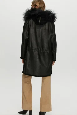 Reversible New Zealand Shearling Lamb Stroller With Select Mongolian Lamb Hood Trim