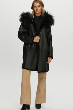 Reversible New Zealand Shearling Lamb Stroller With Select Mongolian Lamb Hood Trim