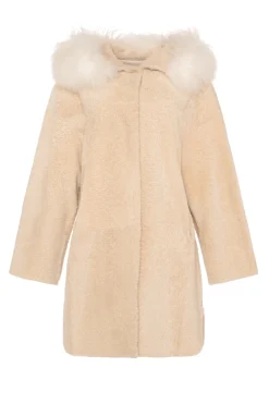 Reversible New Zealand Shearling Lamb Stroller With Select Mongolian Lamb Hood Trim