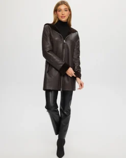 Reversible Select Shearling Lamb Zip Parka