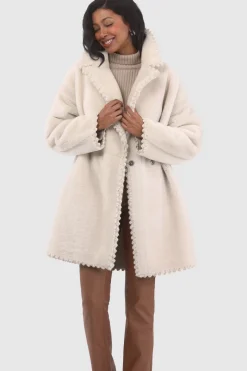 Reversible Select Shearling Lamb Jacket With Embroiderd Trim