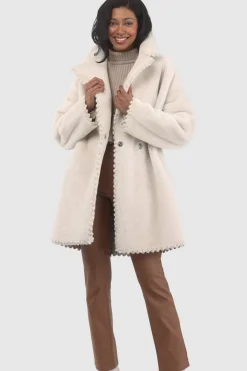 Reversible Select Shearling Lamb Jacket With Embroiderd Trim