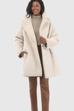 Reversible Select Shearling Lamb Jacket With Embroiderd Trim