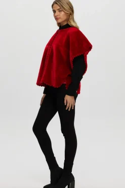 Reversible Select Shearling Lamb Collarless Jacket With Embroidered Trim